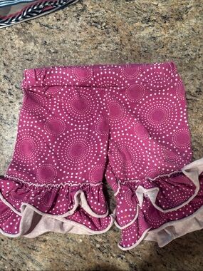 K Pea pink ruffle shorts 3t